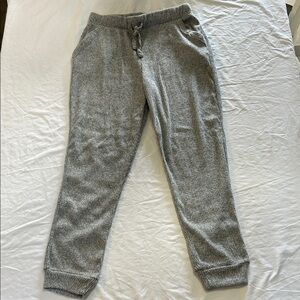 No Comment Gray Ribbed Knit Jogger Sweatpants